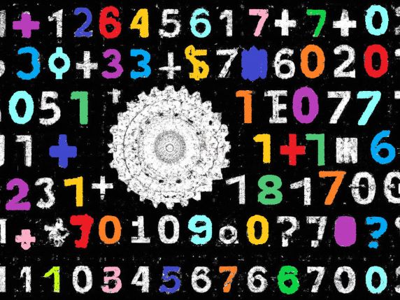 Arabic numerals colorful artwork